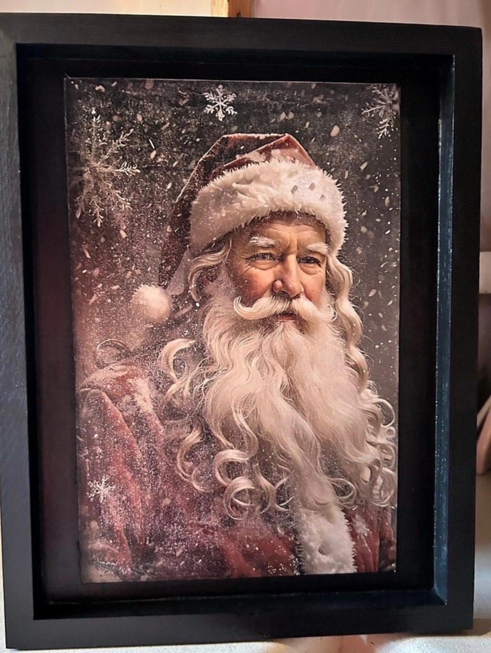 Santa Claus Framed Holiday Decor 11 x 14
